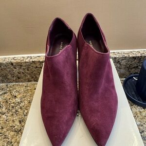 Marc Fisher Women's Burgundy Suede Ankle Boots